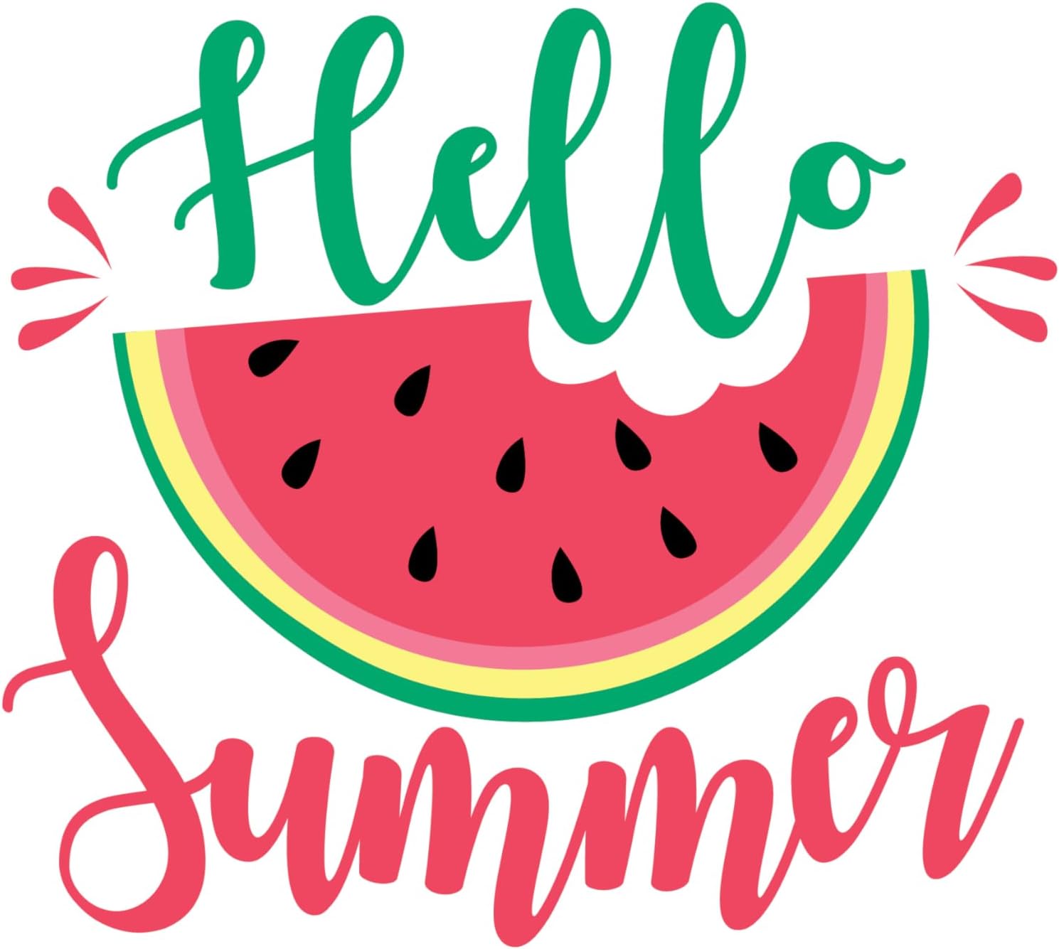 Inspirational Quote "Hello Summer" Motivational Sticker Vinyl Decal Motivation Stickers- 5" Vinyl Sticker Waterproof