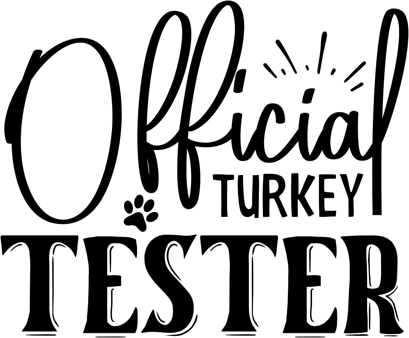 Inspirational Quote "Official Turkey Tester" Motivational Sticker Vinyl Decal Motivation Stickers- 5" Vinyl Sticker Waterproof