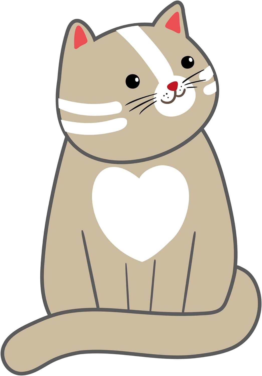 Inspirational Quote "Cat With Heart" Motivational Sticker Vinyl Decal Motivation Stickers- 5" Vinyl Sticker Waterproof