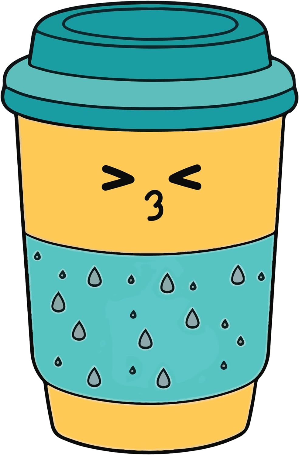 Inspirational Quote "Loving Coffee Cup" Motivational Sticker Vinyl Decal Motivation Stickers- 5" Vinyl Sticker Waterproof