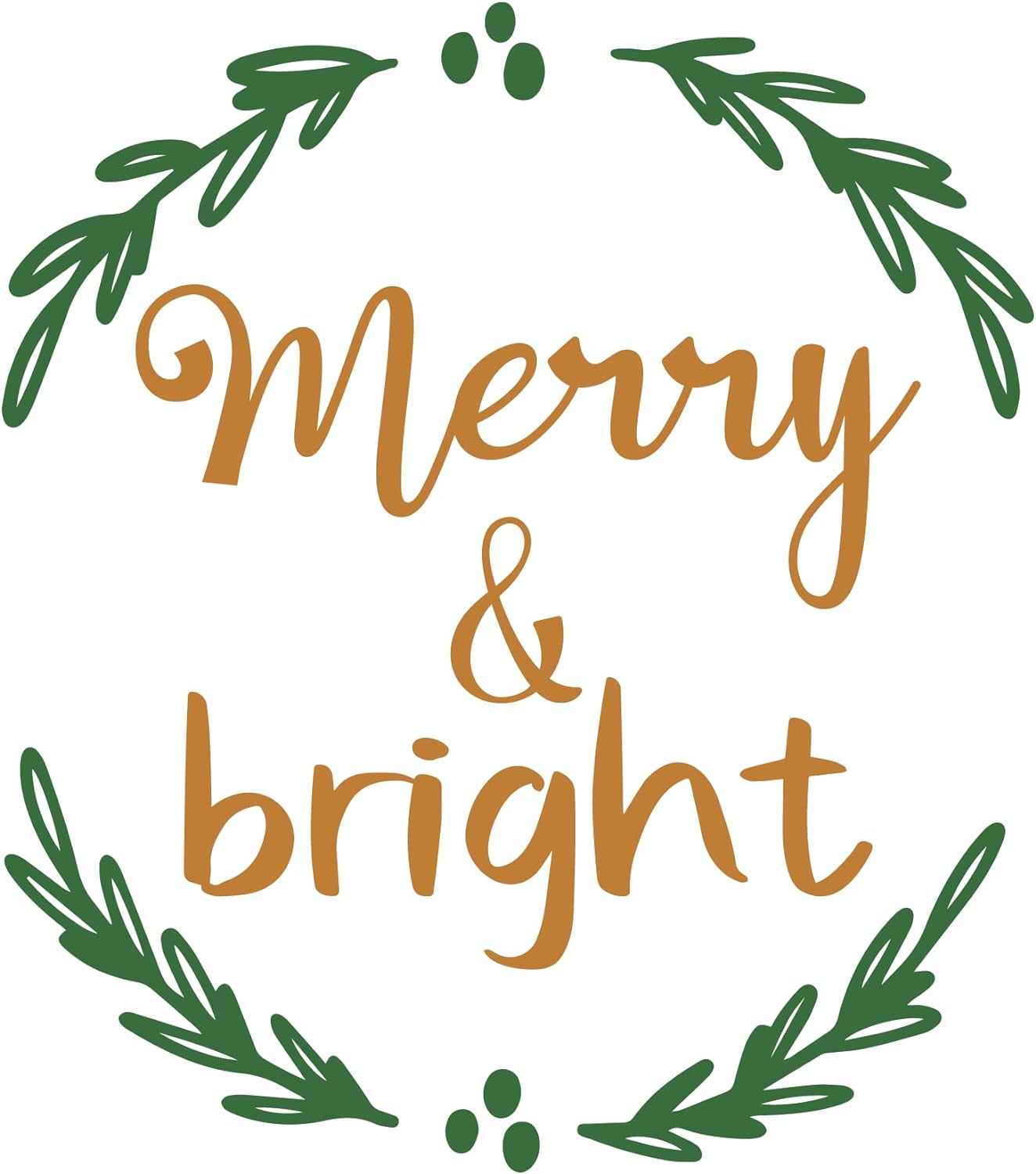 Inspirational Quote Merry & Bright Motivational Sticker - Vinyl Decal Motivation Stickers- 5" Vinyl Sticker Waterproof