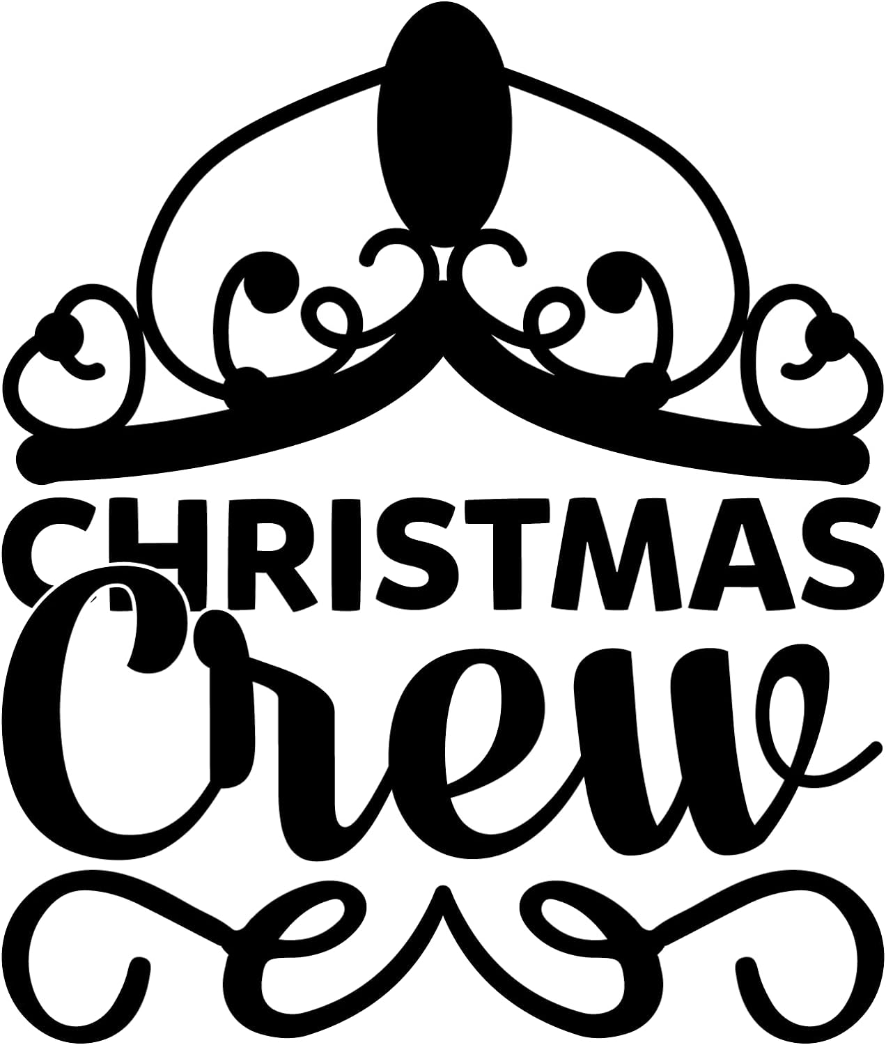 Inspirational Quote Christmas Crew Motivational Sticker Vinyl Decal Motivation Stickers- 5" Vinyl Sticker Waterproof