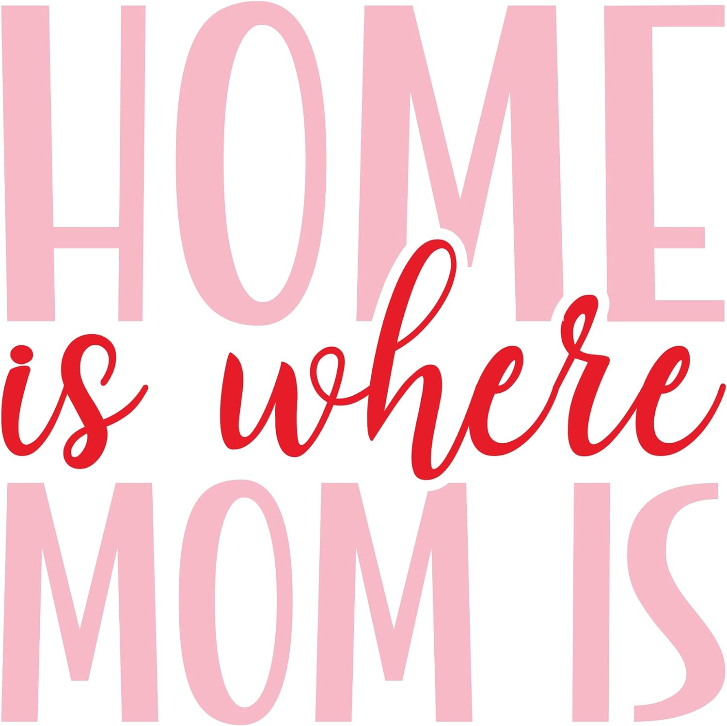 Inspirational Quote "Home is Where Mom is - Sticker" Motivational Sticker Vinyl Decal Motivation Stickers- 5" Vinyl Sticker Waterproof