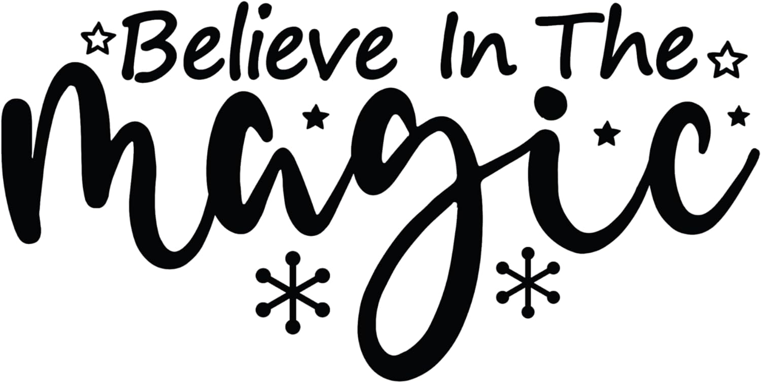 Inspirational Quote Believe in The Magic Motivational Sticker Vinyl Decal Motivation Stickers- 5" Vinyl Sticker Waterproof