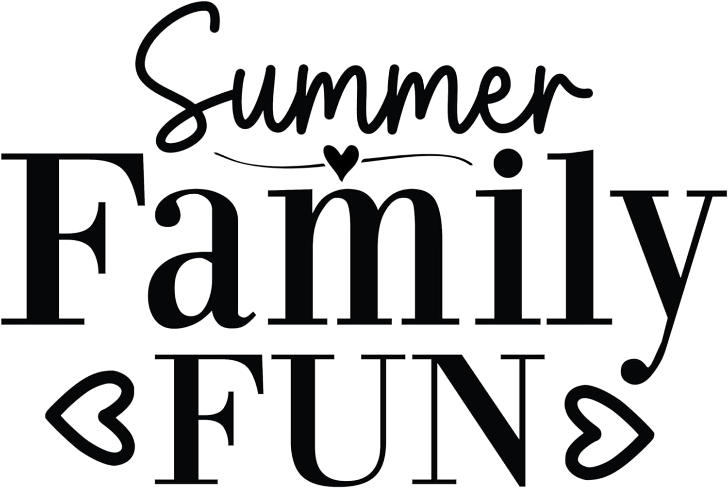 Inspirational Quote "Summer Family Fun" Motivational Sticker Vinyl Decal Motivation Stickers- 5" Vinyl Sticker Waterproof