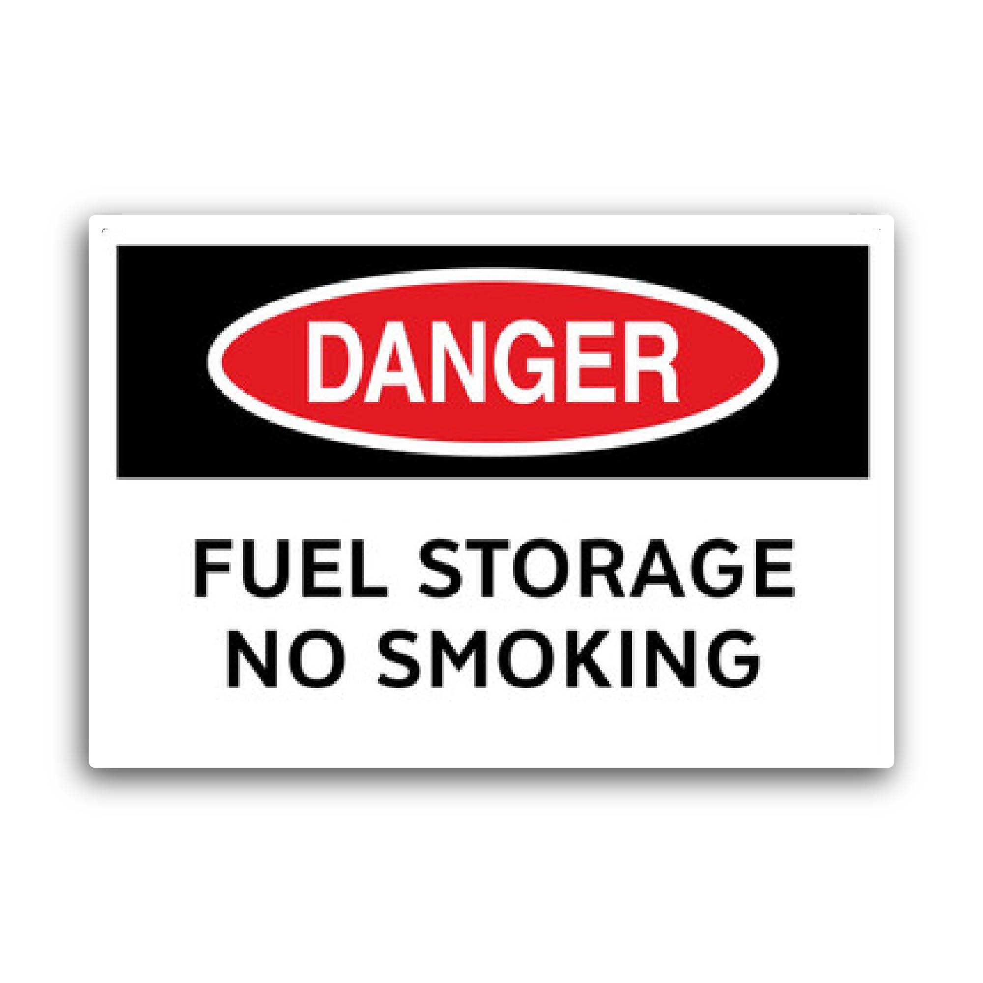 2 (Pieces) 3" and 5" Fuel Storage No Smoking Sticker, Waterproof Vinyl Decals for Many Purpose Like
