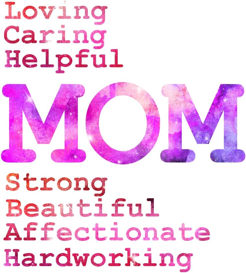 Inspirational Quote "Loving careing Helpful mom Strong" Motivational Sticker Vinyl Decal Motivation Stickers- 5" Vinyl Sticker Waterproof