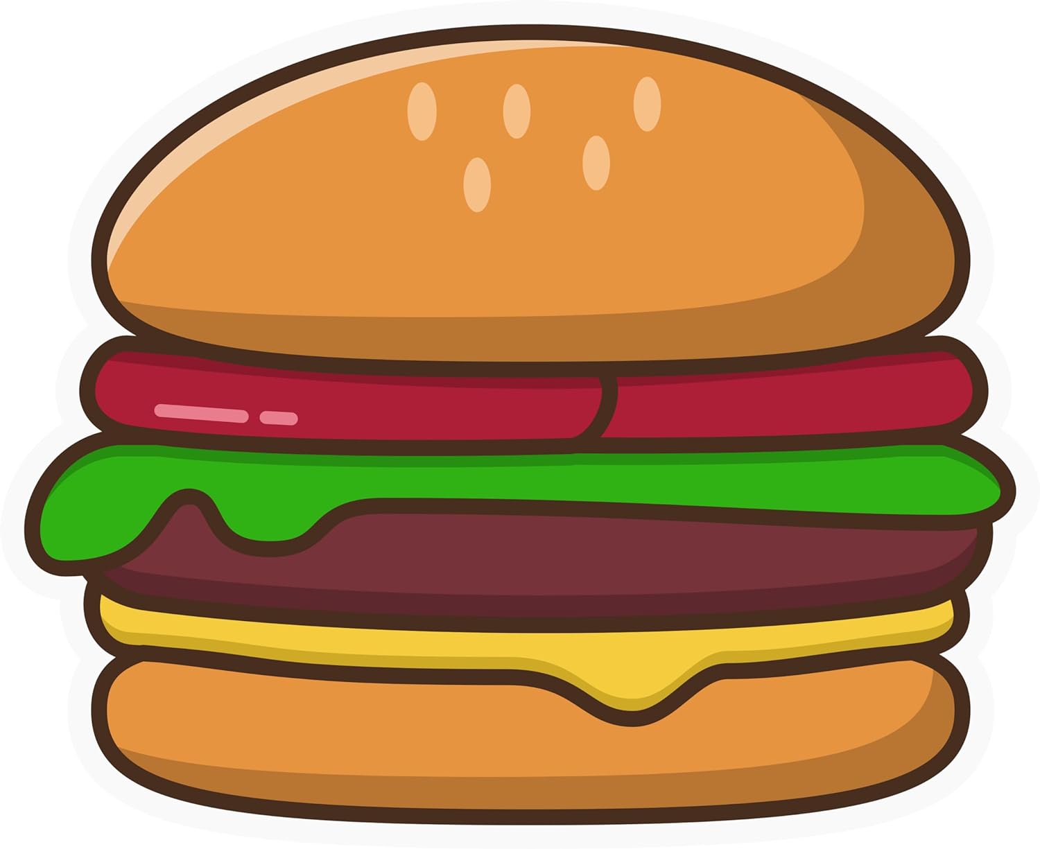 Inspirational Quote Hamburger Motivational Sticker Vinyl Decal Motivation Stickers- 5" Vinyl Sticker Waterproof