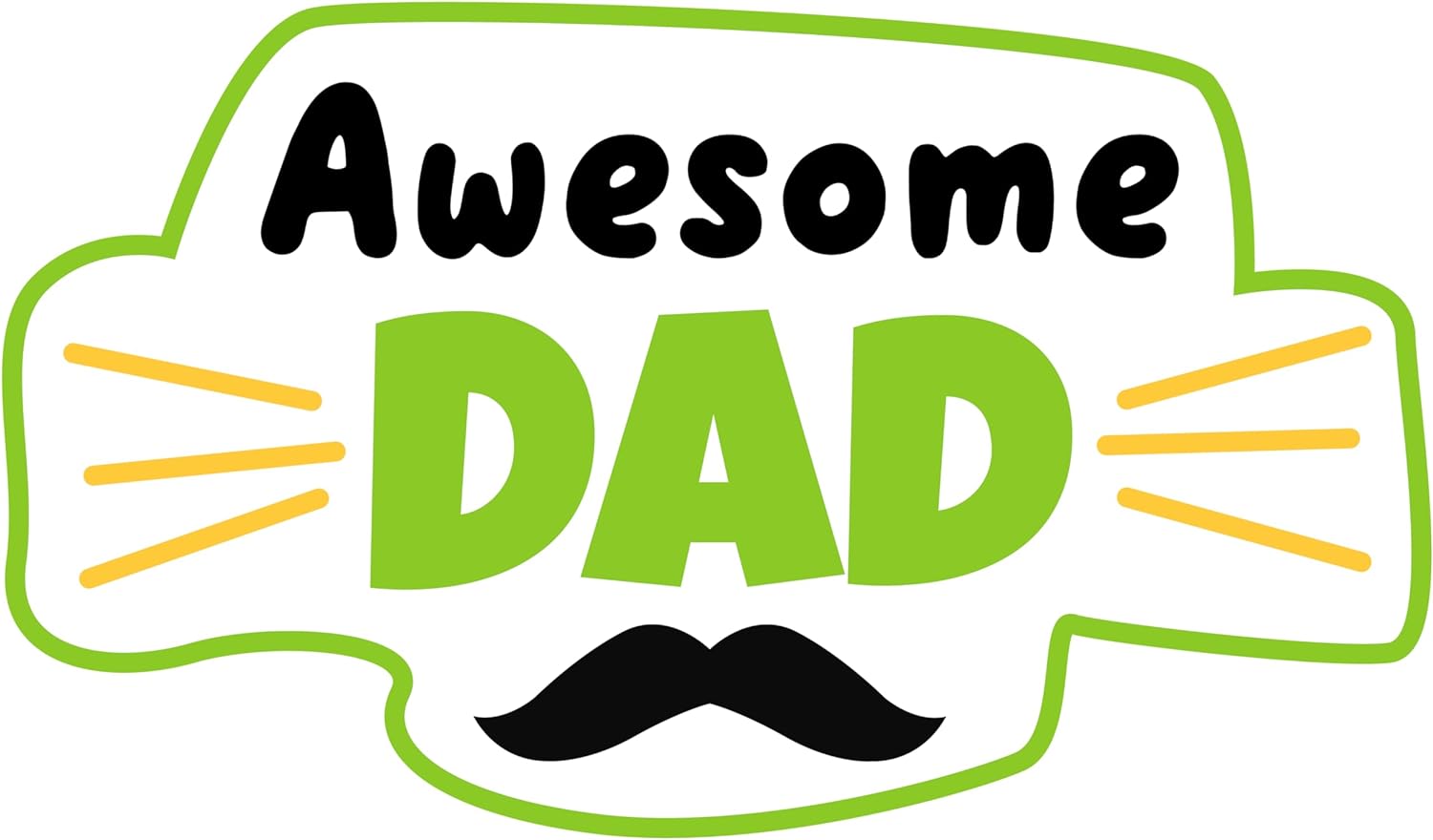 Inspirational Quote "Awesom dad" Motivational Sticker Vinyl Decal Motivation Stickers- 5" Vinyl Sticker Waterproof