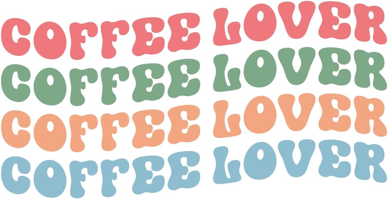 Inspirational Quote "Coffee Lover with 4 Different Color" Motivational Sticker Vinyl Decal Motivation Stickers- 5" Vinyl Sticker Waterproof