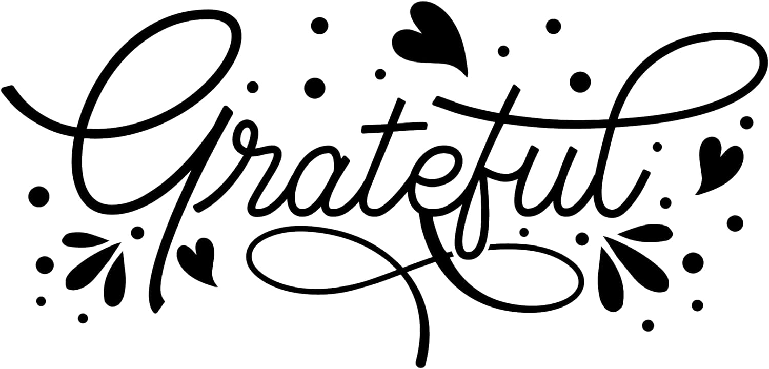 Inspirational Quote "Grateful" Motivational Sticker Vinyl Decal Motivation Stickers- 5" Vinyl Sticker Waterproof