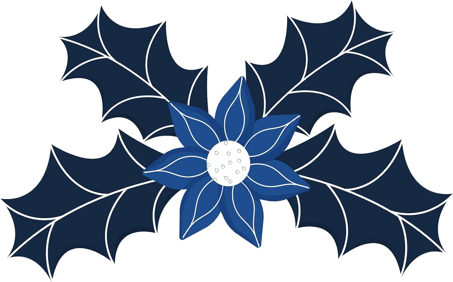 Inspirational Quote Stylish Winter Flower in Blue Color Motivational Sticker Vinyl Decal Motivation Stickers- 5" Vinyl Sticker Waterproof