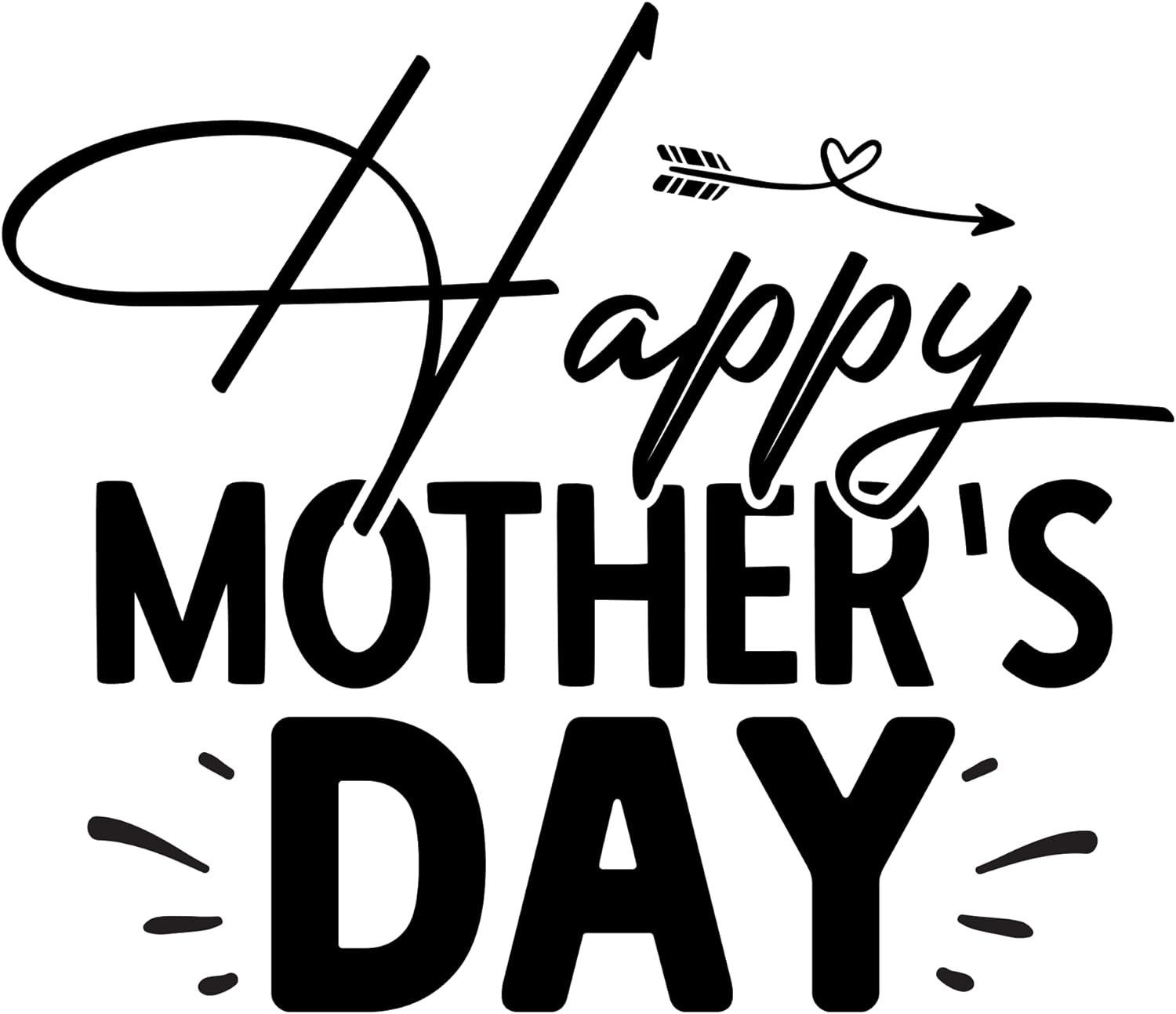 Inspirational Quote "Happy Mother's Day, Sticker" Motivational Sticker Vinyl Decal Motivation Stickers- 5" Vinyl Sticker Waterproof