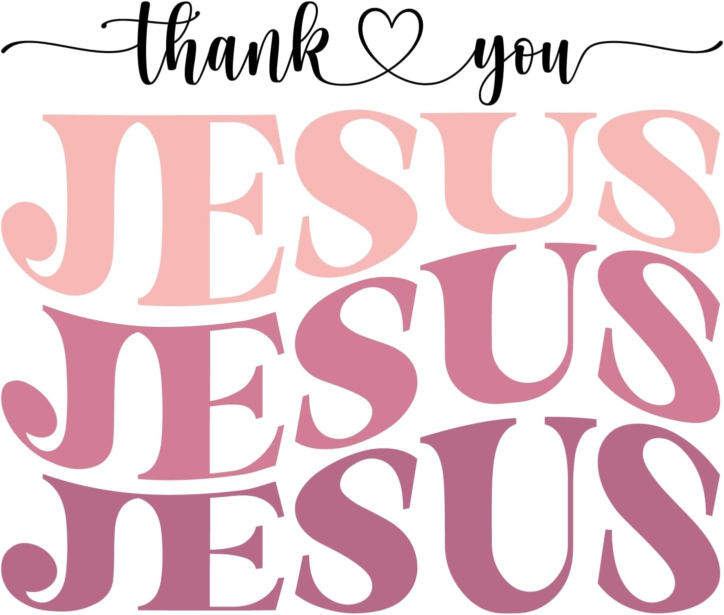 Inspirational Quote "Thank You Jesus, Sticker Gift" Motivational Sticker Vinyl Decal Motivation Stickers- 5" Vinyl Sticker Waterproof