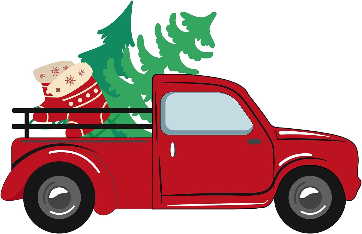 Inspirational Quote Truck with Christmas Tree Motivational Sticker Vinyl Decal Motivation Stickers- 5" Vinyl Sticker Waterproof