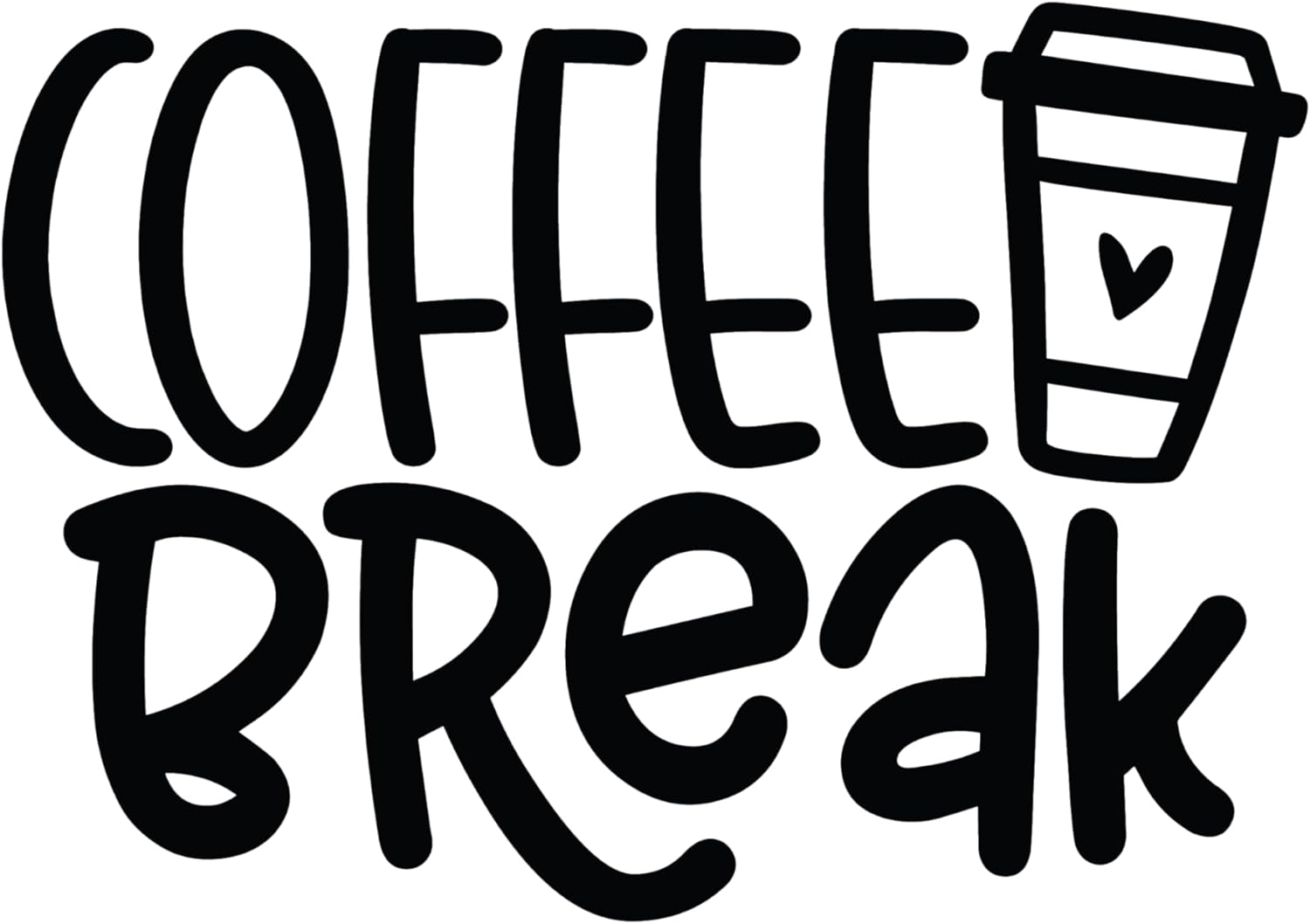 Inspirational Quote "Coffee Break" Motivational Sticker Vinyl Decal Motivation Stickers- 5" Vinyl Sticker Waterproof