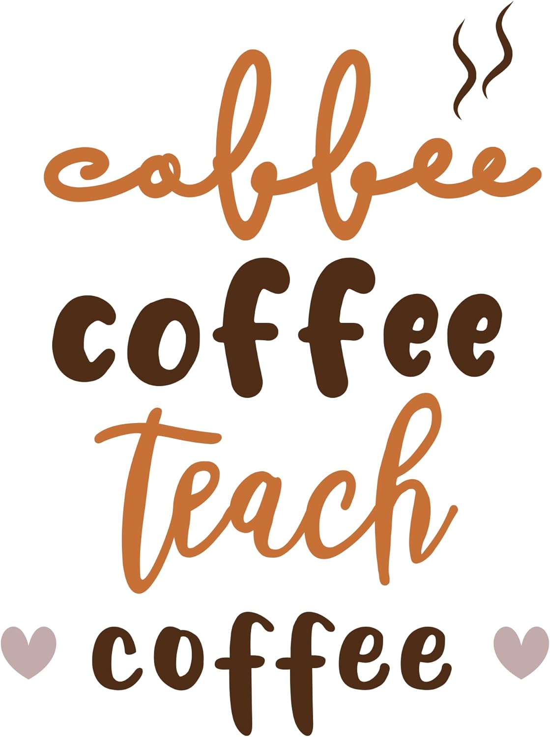 Inspirational Quote "Coffee Coffee Teach Coffee" Motivational Sticker Vinyl Decal Motivation Stickers- 5" Vinyl Sticker Waterproof