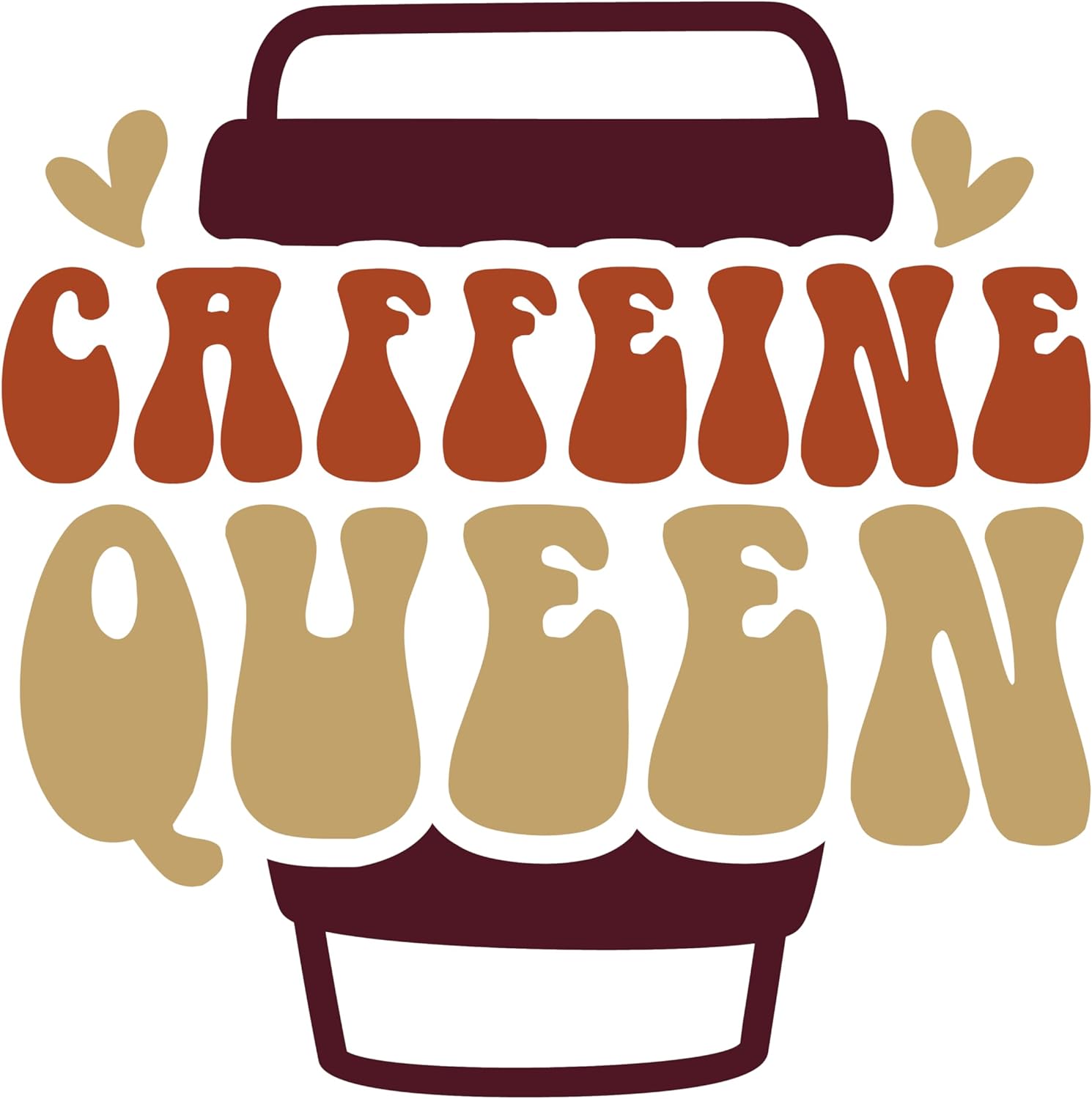 Inspirational Quote "Caffeube Queen" Motivational Sticker Vinyl Decal Motivation Stickers- 5" Vinyl Sticker Waterproof