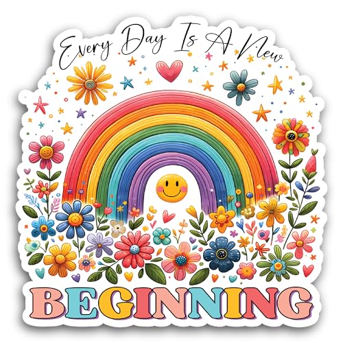 2 (Pieces) 3" and 5" Beginning Sticker, Waterproof Vinyl Decals for Many Purpose Like Cars, Trucks,