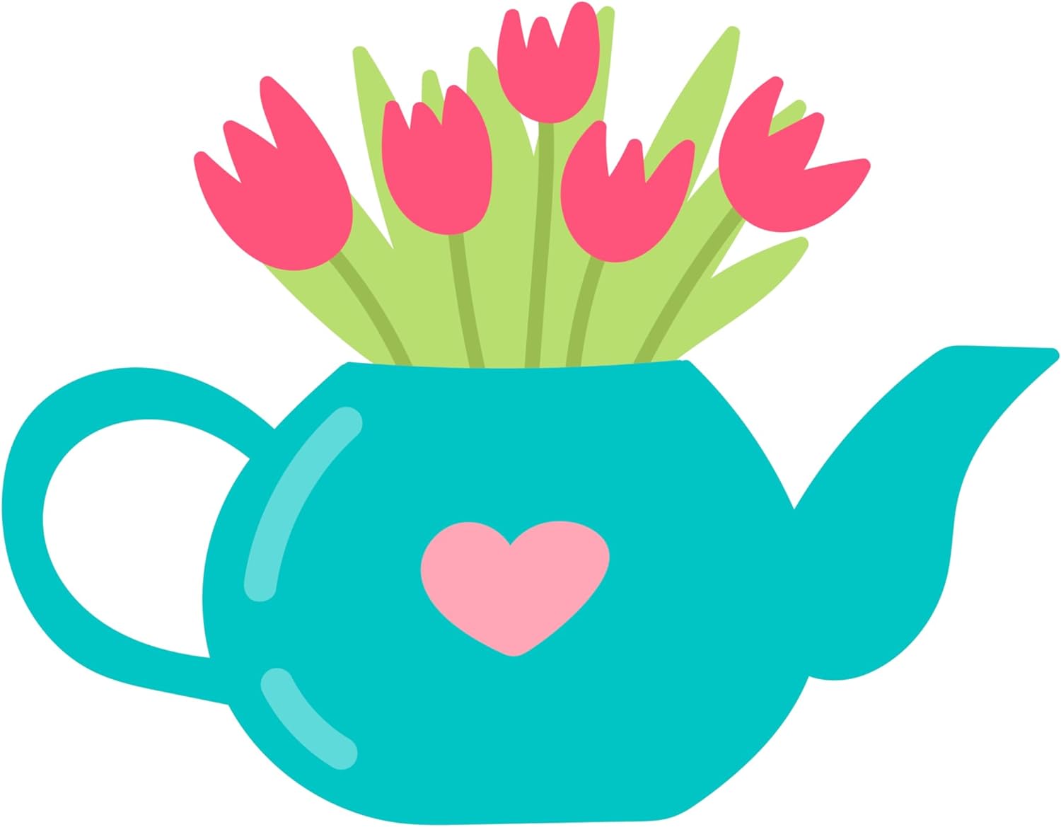 Inspirational Quote "Spring Teaport with Flower" Motivational Sticker Vinyl Decal Motivation Stickers- 5" Vinyl Sticker Waterproof