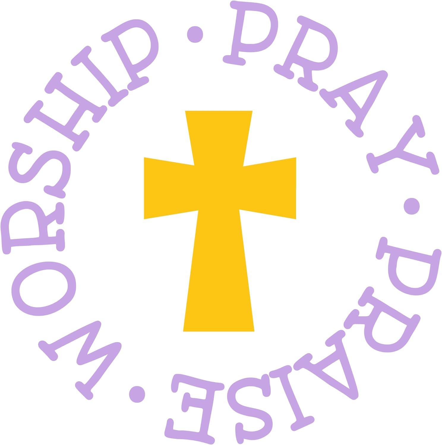Inspirational Quote "WorShip Pray Praise" Motivational Sticker Vinyl Decal Motivation Stickers- 5" Vinyl Sticker Waterproof