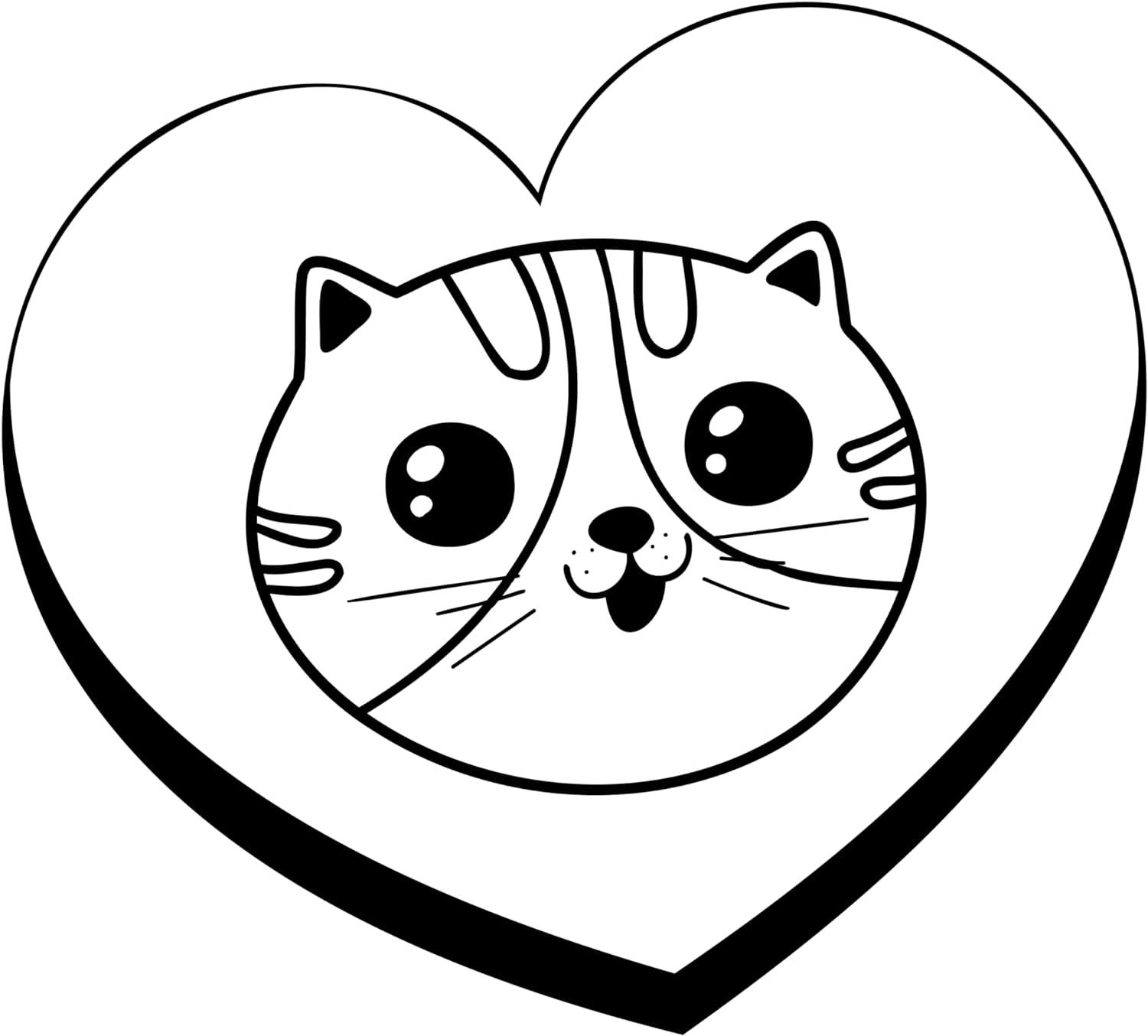 Inspirational Quote "Cute Cat in Heart" Motivational Sticker Vinyl Decal Motivation Stickers- 5" Vinyl Sticker Waterproof