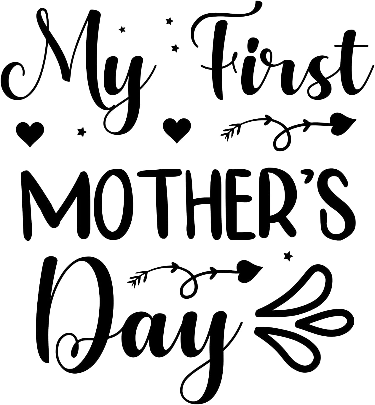 Inspirational Quote "My First Mother's Day." Motivational Sticker Vinyl Decal Motivation Stickers- 5" Vinyl Sticker Waterproof