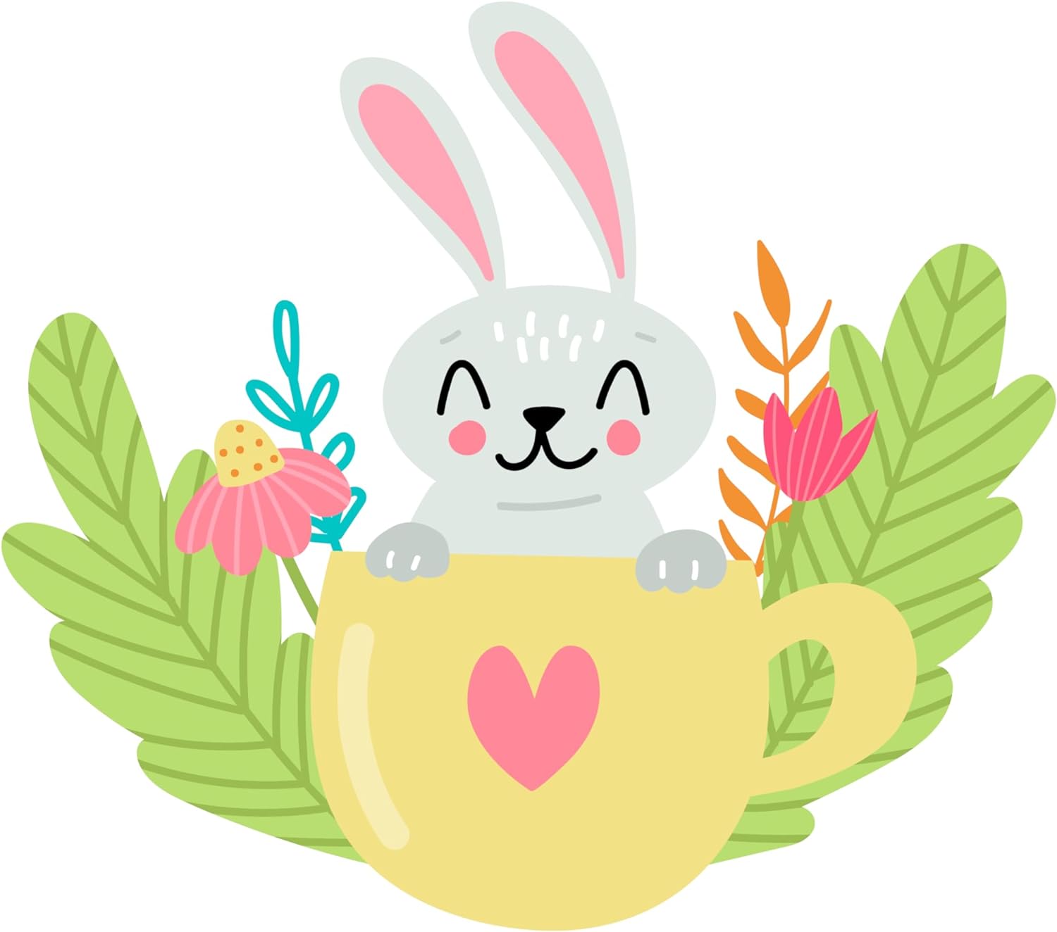 Inspirational Quote "Bunny with A Basket" Motivational Sticker Vinyl Decal Motivation Stickers- 5" Vinyl Sticker Waterproof