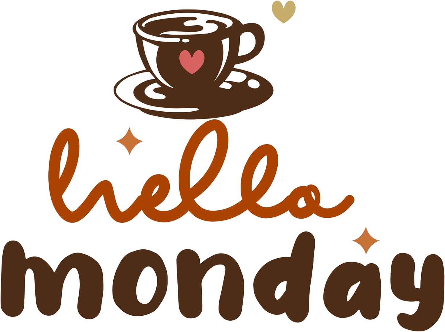 Inspirational Quote "Hello Monday" Motivational Sticker Vinyl Decal Motivation Stickers- 5" Vinyl Sticker Waterproof