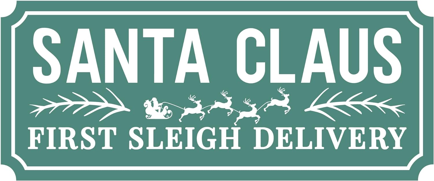 Inspirational Quote Santa Claus First Sleigh Delivery Motivational Sticker Vinyl Decal Motivation Stickers- 5" Vinyl Sticker Waterproof