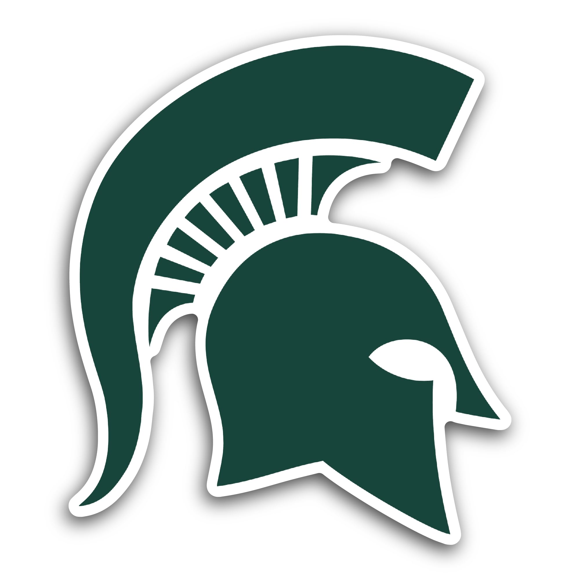 2 (Pieces) 3" and 5" Michigan State Sp@rtans Sticker, Waterproof Vinyl Decals for Many Purpose Like