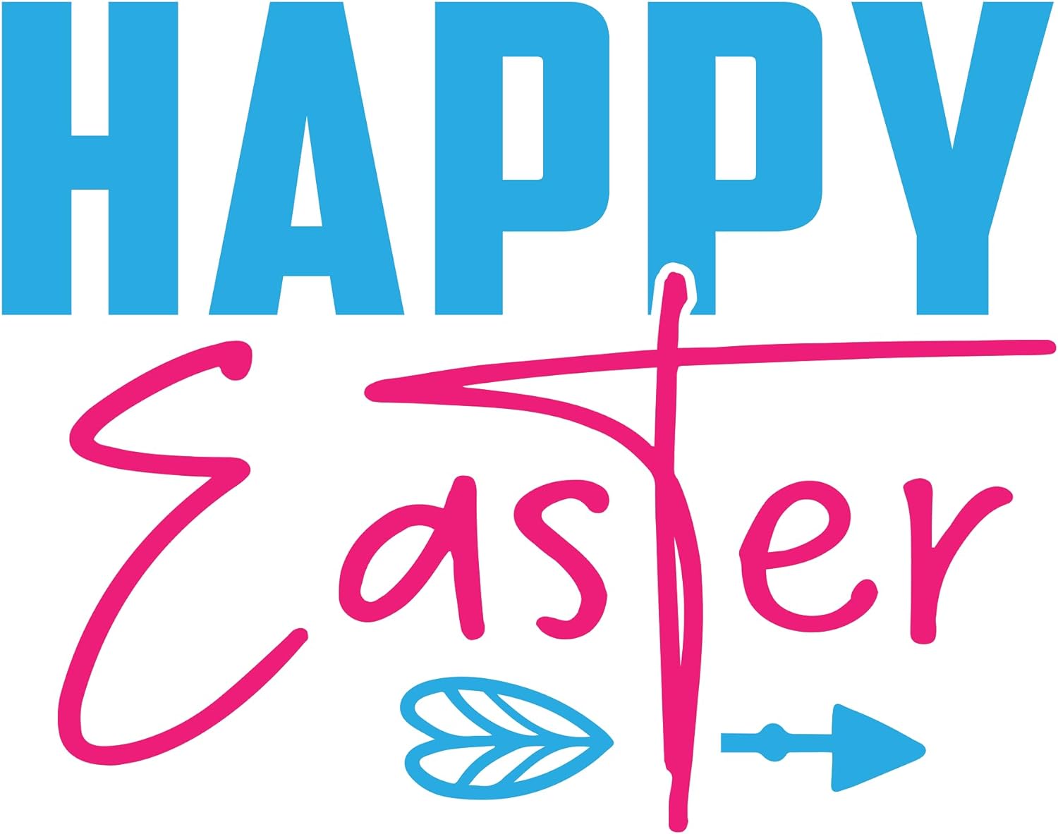 Inspirational Quote "Happy Easter" Motivational Sticker Vinyl Decal Motivation Stickers- 5" Vinyl Sticker Waterproof