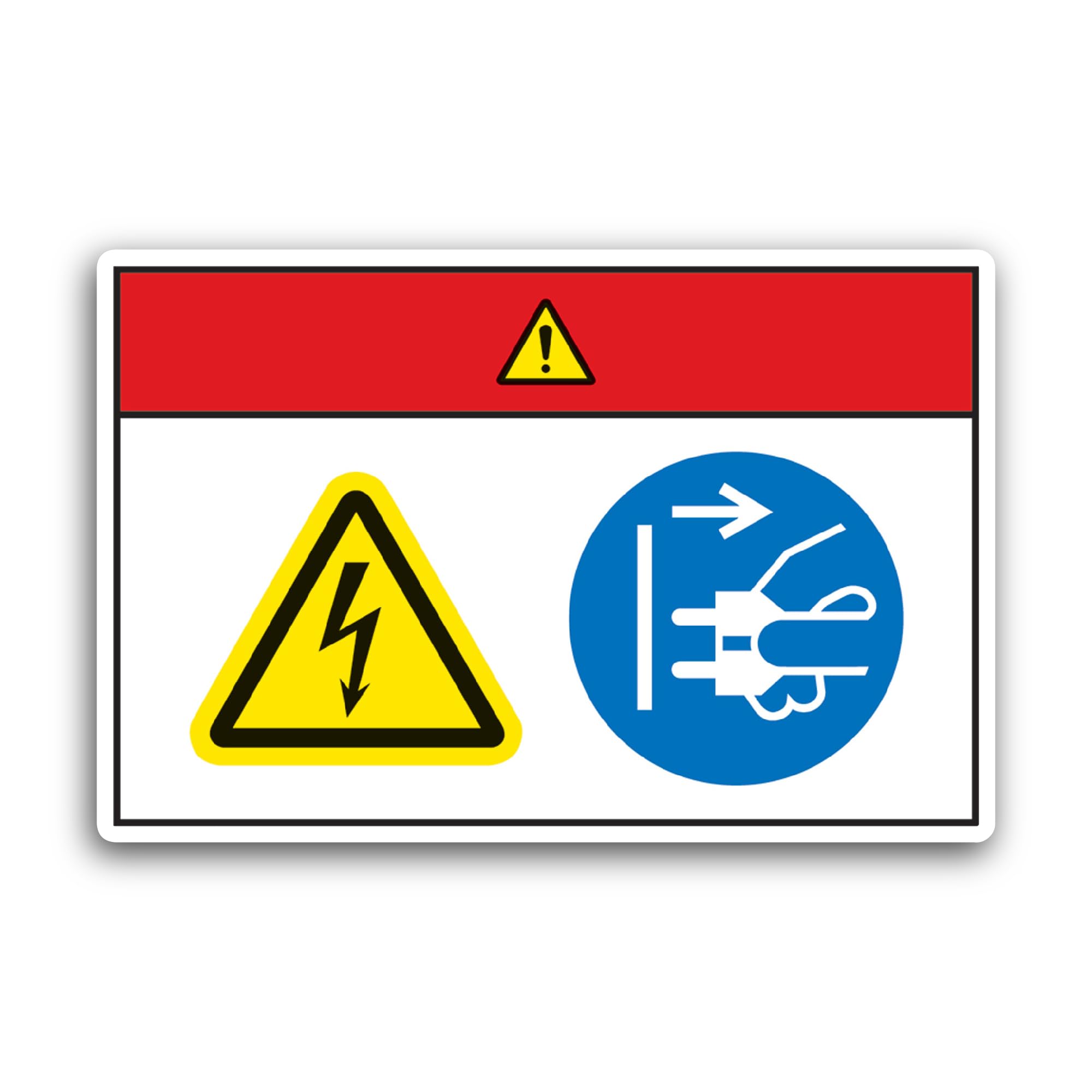 2 (Pieces) 3" and 5" Electrical Warning Sticker, Waterproof Vinyl Decals for Many Purpose Like Cars,