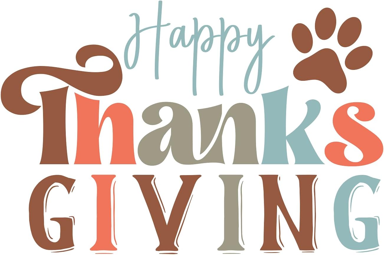 Inspirational Quote "Happy Thanks Giving-" Motivational Sticker Vinyl Decal Motivation Stickers- 5" Vinyl Sticker Waterproof