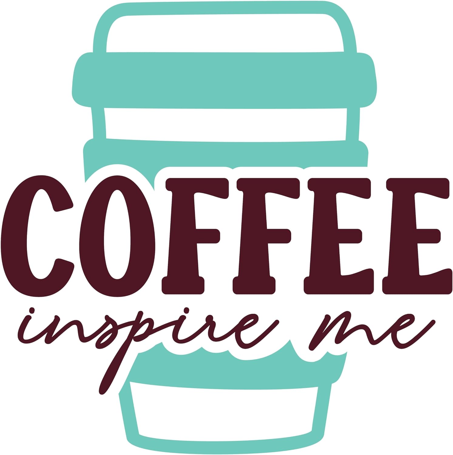 Inspirational Quote "Coffee Inspire Me" Motivational Sticker Vinyl Decal Motivation Stickers- 5" Vinyl Sticker Waterproof