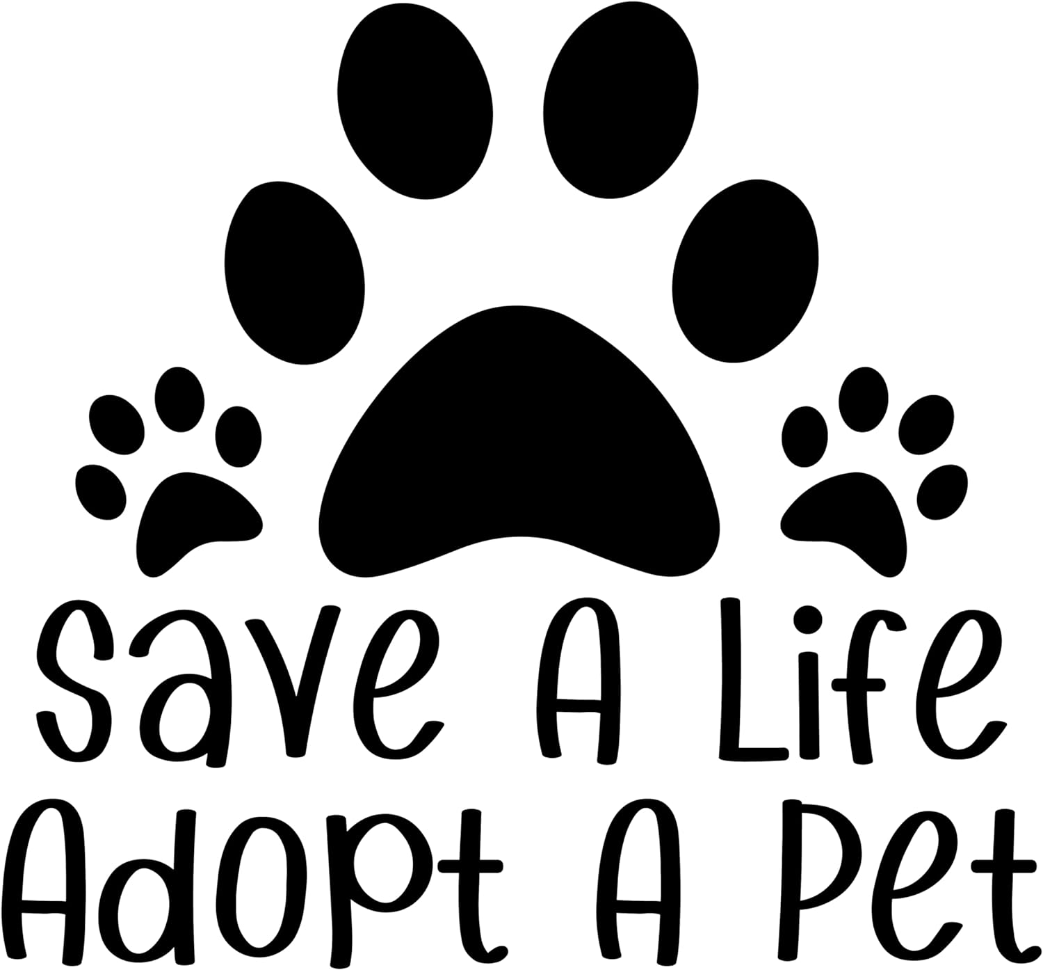 Inspirational Quote "Save A Life Adopt A Pet" Motivational Sticker Vinyl Decal Motivation Stickers- 5" Vinyl Sticker Waterproof