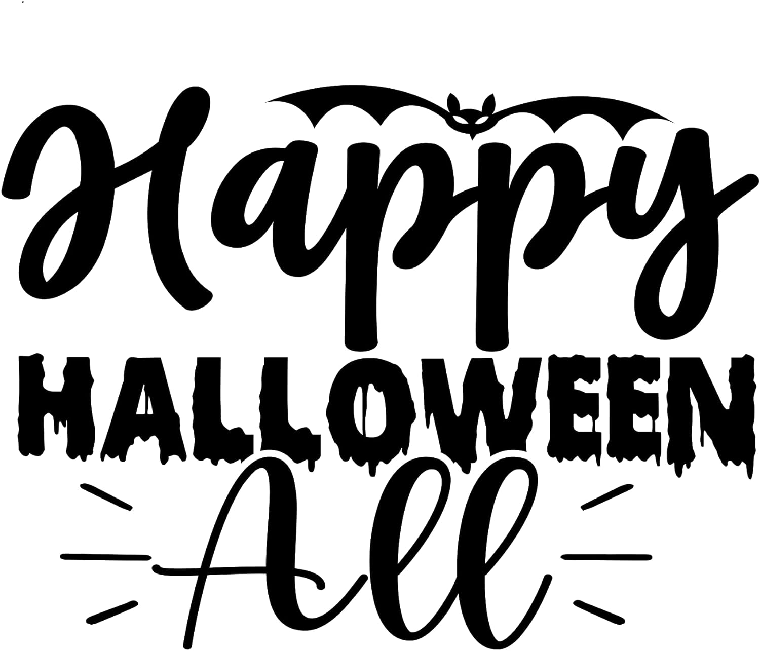 Inspirational Quote Happy Halloween All Motivational Sticker Vinyl Decal Motivation Stickers- 5" Vinyl Sticker Waterproof
