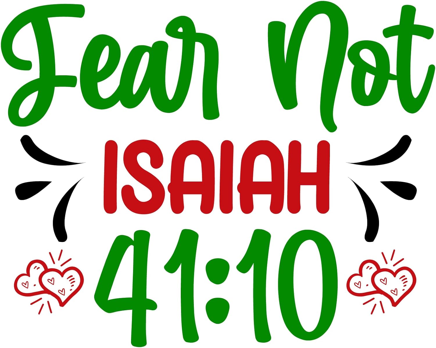 Inspirational Quote "Fear Not Isaiah 41 : 10" Motivational Sticker Vinyl Decal Motivation Stickers- 5" Vinyl Sticker Waterproof
