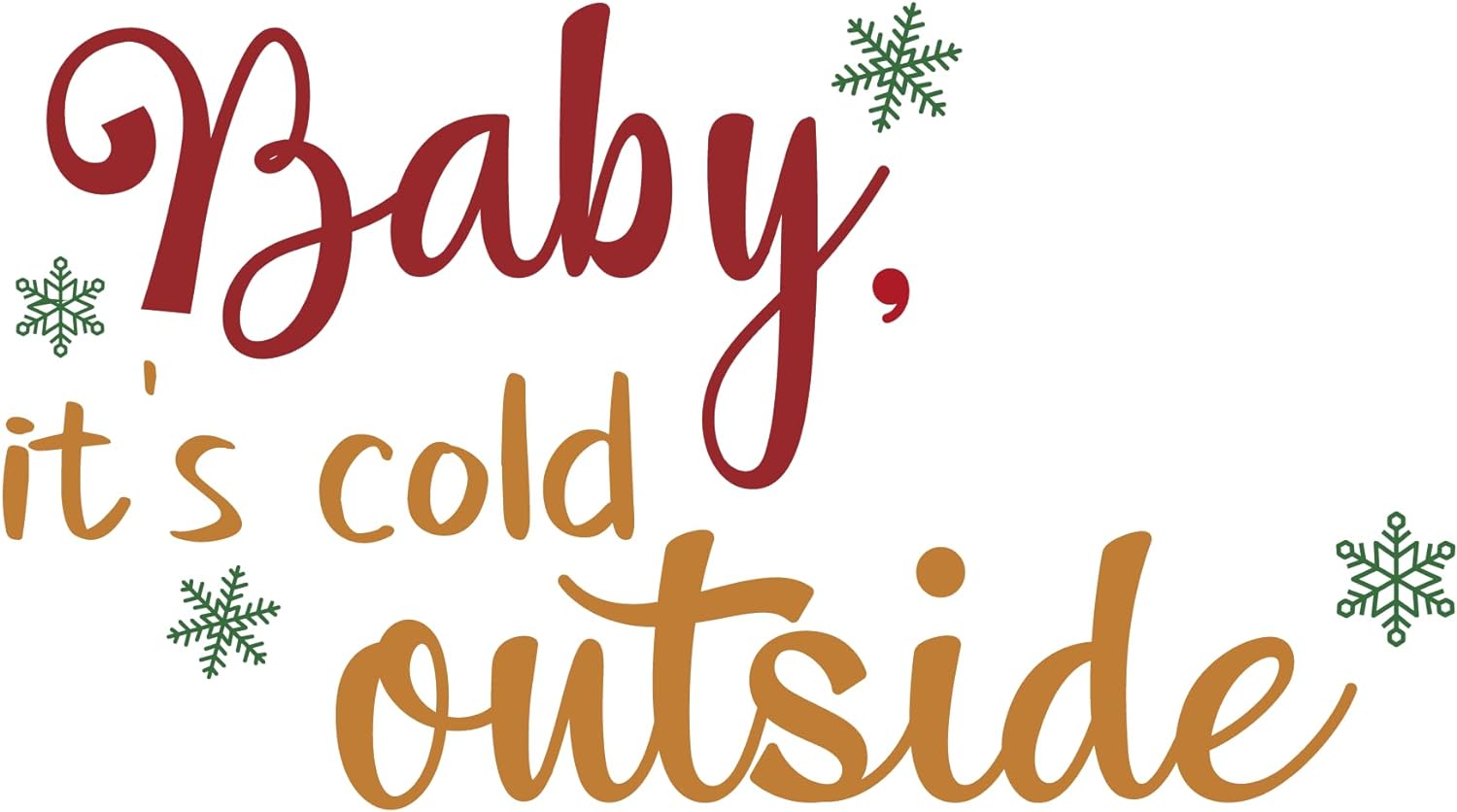 Inspirational Quote Baby It's Cold Outside Sticker Motivational Sticker Vinyl Decal Motivation Stickers- 5" Vinyl Sticker Waterproof