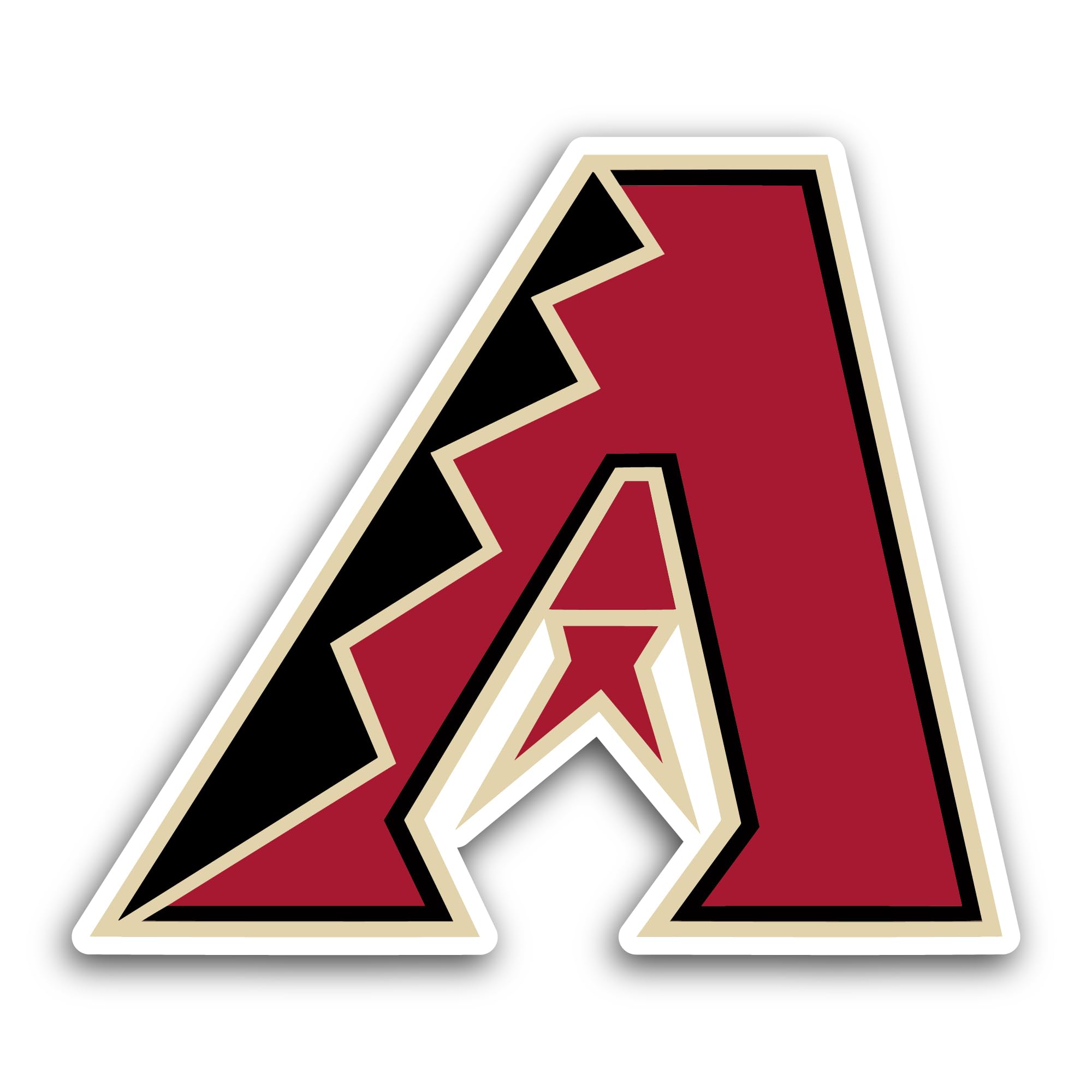 2 (Pieces) 3" and 5" Ariz0na Diamondbacks Sticker, Waterproof Vinyl Decals for Many Purpose Like Car