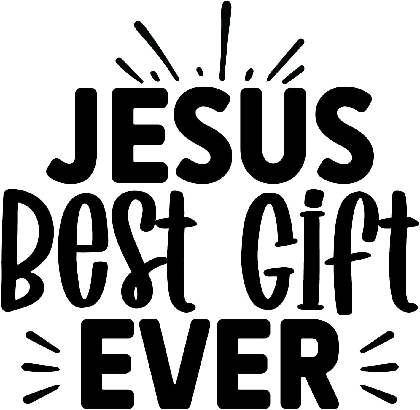 Inspirational Quote "Jesus Best Gift Ever" Motivational Sticker Vinyl Decal Motivation Stickers- 5" Vinyl Sticker Waterproof
