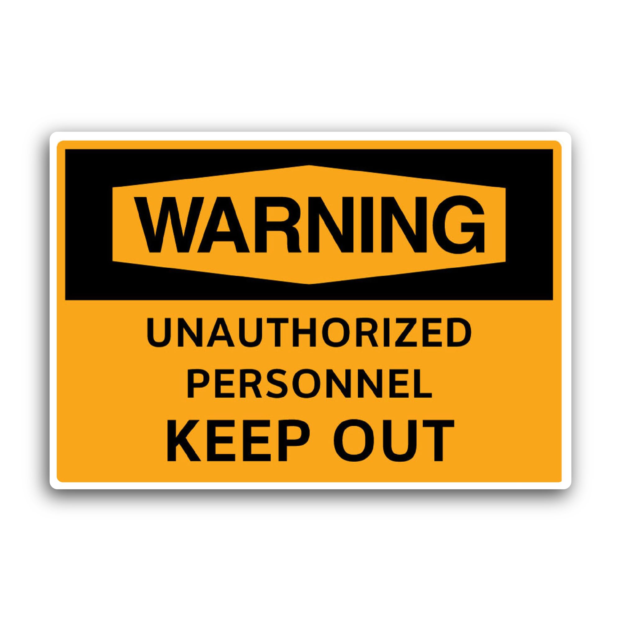 2 (Pieces) 3" and 5" Unauthorized Personnel Keep Out Sticker, Waterproof Vinyl Decals for Many Purpo