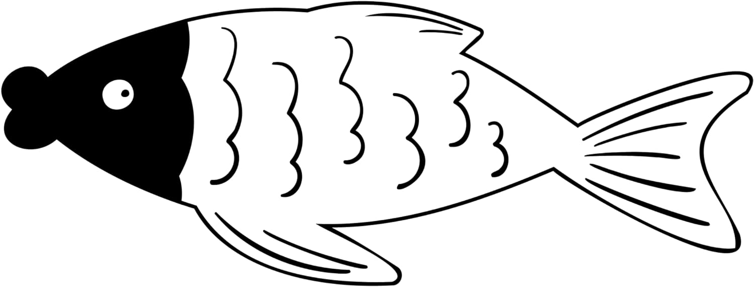 Inspirational Quote "Fish Sketch" Motivational Sticker Vinyl Decal Motivation Stickers- 5" Vinyl Sticker Waterproof