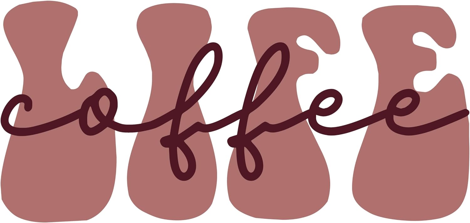 Inspirational Quote "Life Coffee" Motivational Sticker Vinyl Decal Motivation Stickers- 5" Vinyl Sticker Waterproof