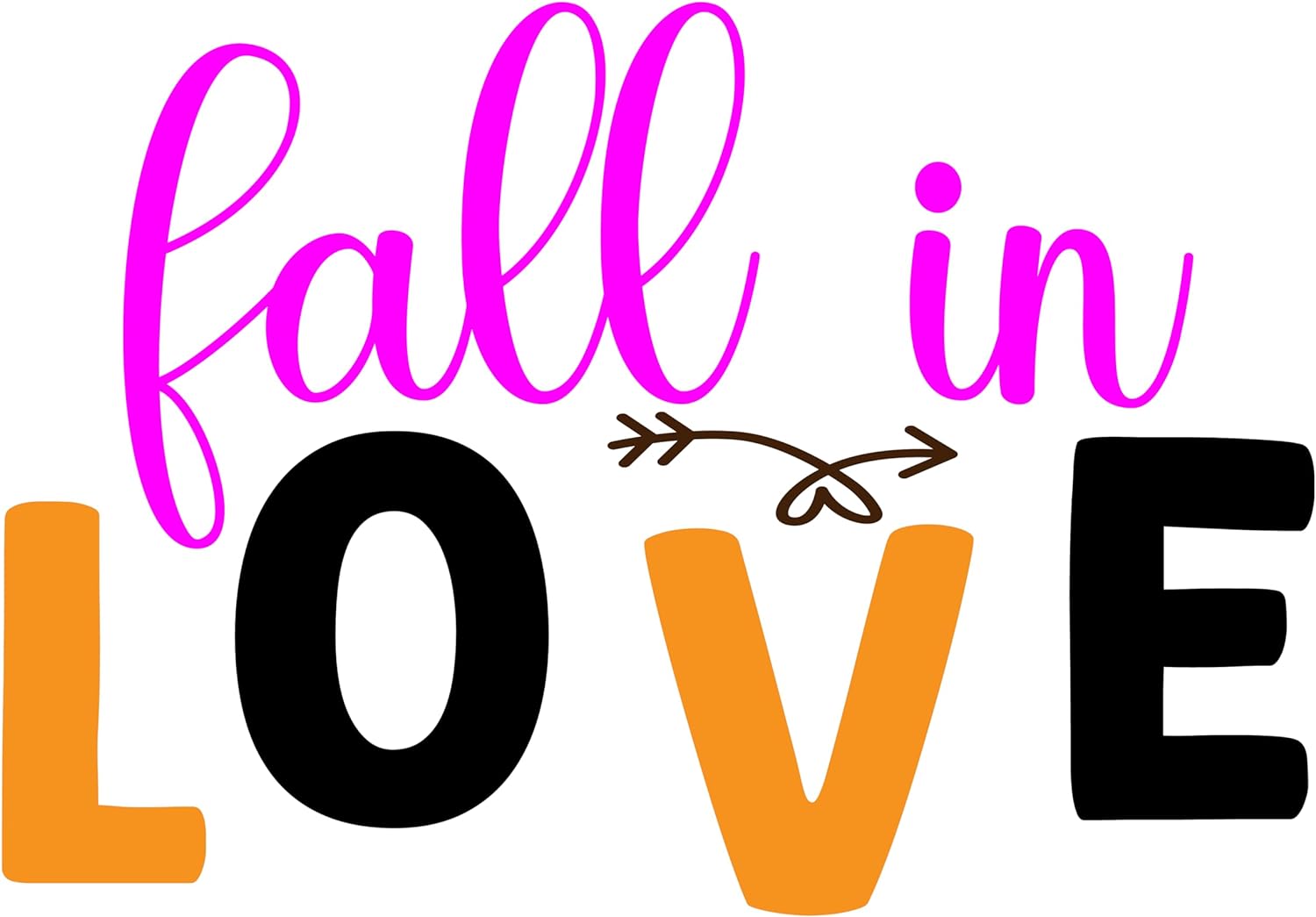 Inspirational Quote Fall In Love Great Gift Motivational Sticker Vinyl Decal Motivation Stickers- 5" Vinyl Sticker Waterproof