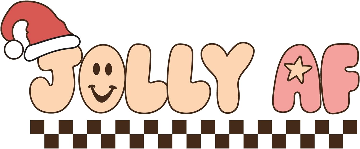 Inspirational Quote Jolly Af Red Hat Sticker Motivational Sticker Vinyl Decal Motivation Stickers- 5" Vinyl Sticker Waterproof