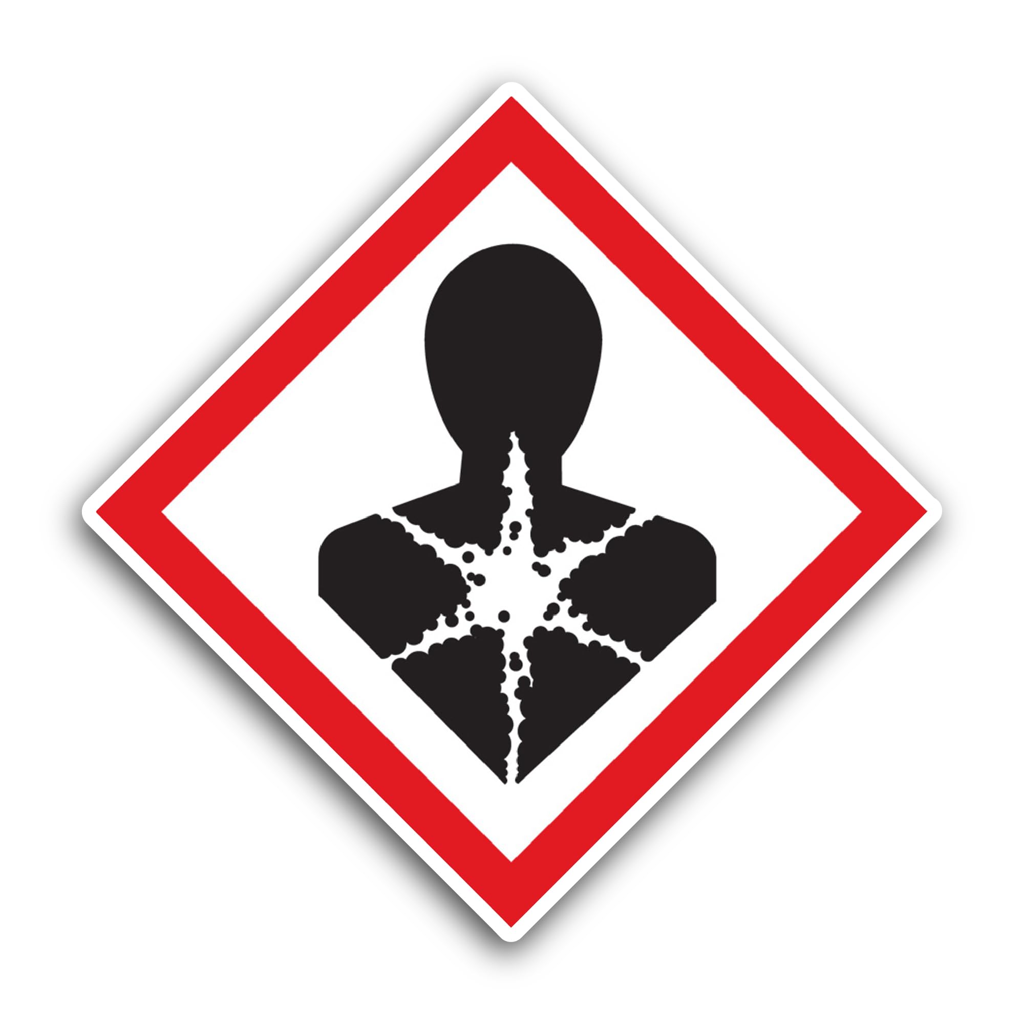 2 (Pieces) 3" and 5" Hazard Sign Sticker, Waterproof Vinyl Decals for Many Purpose Like Cars, Trucks