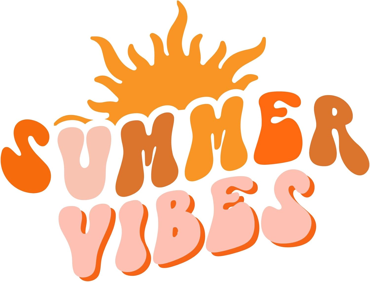 Inspirational Quote "Summer Vibes" Motivational Sticker Vinyl Decal Motivation Stickers- 5" Vinyl Sticker Waterproof