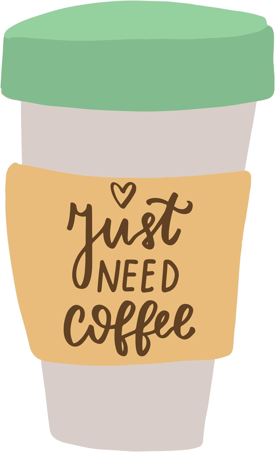 Inspirational Quote "Just Need Coffee" Motivational Sticker Vinyl Decal Motivation Stickers- 5" Vinyl Sticker Waterproof