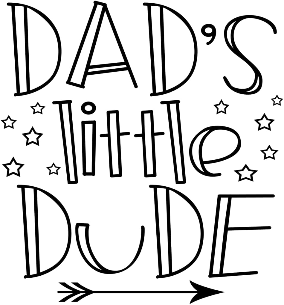 Inspirational Quote "Dad Little Dude" Motivational Sticker Vinyl Decal Motivation Stickers- 5" Vinyl Sticker Waterproof